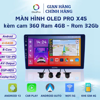 Màn Hình Android cho Ô Tô OLEDPRO X4s Tích Hợp Camera 360 9 inch Ram 4-32 Chip 8 Nhân cao cấp BH 24 tháng