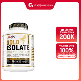 Sữa tăng cơ Amix Gold Isolate Whey Protein, 5 Lbs (76 Servings) nhập khẩu Anh - Gymstore, bổ sung protein, phát triển cơ