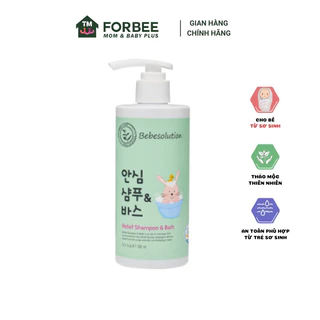 Sữa tắm gội cho bé BEBESOLUTION Hàn Quốc, thảo mộc tự nhiên phù hợp tóc cho trẻ - FORBEE