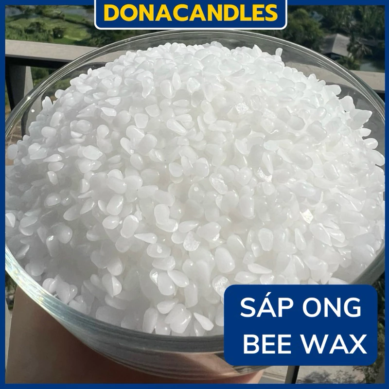 [Rẻ nhất sàn] 1kg Sáp Ong Trắng Làm Nến Dạng Viên Bees Wax Nguyên Liệu Làm nến handmade