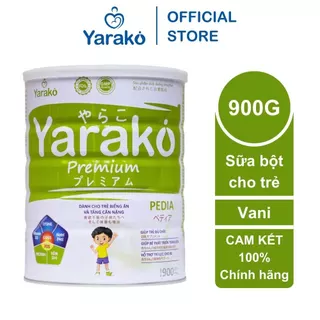 Sữa Tăng Cân Cho Bé YARAKO PREMIUM PEDIA Dành Cho Trẻ Biếng Ăn Và Tăng Cân Nặng Hộp 900g