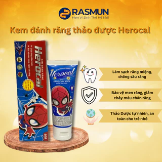 Kem đánh răng thảo dược Herocal cho trẻ em làm sạch răng lợi, đẩy lùi chảy máu chân răng, nhiệt miệng, ê buốt răng.