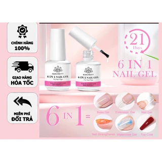 Glue Gel 6in1 - Làm Base, Cứng Móng, Gắn Móng Up, Nối Đắp, Loang Vân Đá, Ẩn Gel Trang Trí Móng Nail