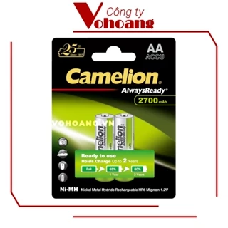 [Mẫu mới nhất] 2 viên Pin sạc AA Camelion 2700mAh - Mẫu mới hiệu suất cao, trữ điện lâu