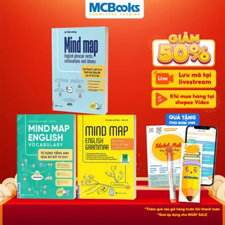 Sách - Bộ 3 Cuốn MindMap English Học Tiếng Anh Cho Người Mới Bắt Đầu MCBooks (Lẻ Tùy Chọn)