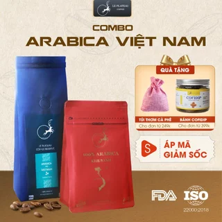 Combo Arabica Coffee in Vietnam, Combo gồm Arabica Du Vietnam 250g và Arabica Khe Sanh 250g - Le Plateau Coffee, Cà Phê