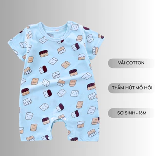 Bodysuit Cho Bé Vải Cotton Mềm Mại Cho Bé Trai, Bé Gái Sơ Sinh Đến 18 Tháng TC-02