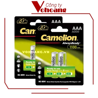 Bộ 4 pin sạc AAA Camelion 1100mAh - Chính hãng, dung lượng lớn, hiệu suất thực cao