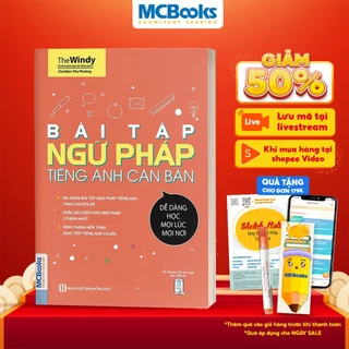 Sách - Bài Tập Ngữ Pháp Tiếng Anh Căn Bản Dành Cho Người Mới Bắt Đầu - Học Kèm App Online