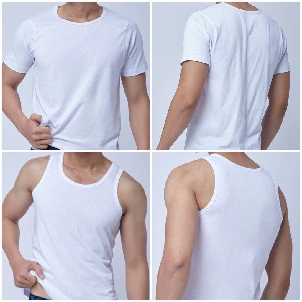 Áo Lót nam Cotton trắng, Áo Lót trong sơ mi trung niên LEDATEX dệt kim đông xuân Hàng Loại 1