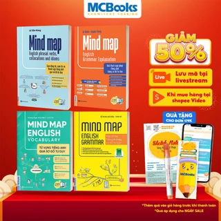 Sách - Bộ 4 Cuốn MindMap English Tự Học Tiếng Anh Cho Người Mới Bắt Đầu MCBooks (Lẻ Tùy Chọn)