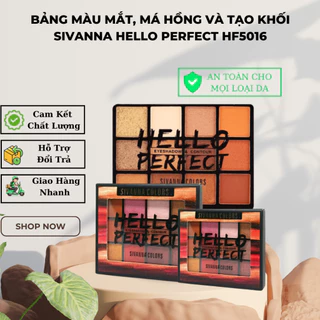 BẢNG PHẤN MẮT VÀ MÁ HỒNG 16 Ô SIVANNA THÁI LAN HELLO PERFECT 2 TẦNG HF5016 - CNM STORE VN