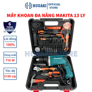 Máy khoan đa năng máy khoan điện cầm tay MKT 13 ly kèm đầy đủ đồ nghề lõi đồng 100% bảo hành 6 tháng