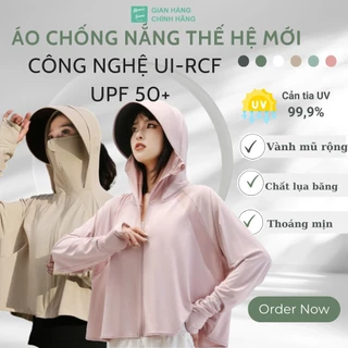 Áo Khoác Chống Nắng Nữ Lụa Băng, Mũ Vành Rộng Chống Tia UV UPF 50+ Dáng Cánh Dơi