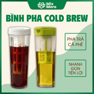 Bình pha cà phê, trà Cold Brew (cà phê, trà ủ lạnh), bình Cold Brew dung tích lớn 1.1L, tiện lợi đa năng Mixmore