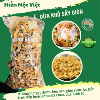 Dừa khô sấy giòn rụm không hôi dầu ăn liền đặc sản Bình Định túi 200gr
