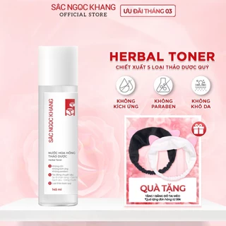 Siêu Hot-Nước Hoa Hồng Sắc Ngọc Khang 145ml Chiết suất từ thảo dược thiên nhiên giúp làm sạch da,se khít lỗ chân lông