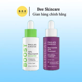 Tinh chất Paula’s Choice 10% Niacinamide Booster &  Niacinamide 20% Treatment sáng da BeeSkincare