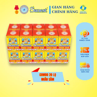 [Combo 20 lọ] Nước Yến sào Khánh Hòa Sanest Nhân Sâm - Lọ 70ml.