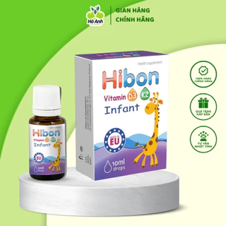 Vitamin D3K2 Infant Hibon - Hỗ Trợ Hấp Thu Canxi, Giúp Xương, Răng Chắc Khỏe (10ml)