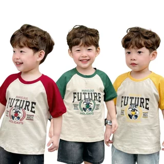 Áo thun tay ngắn áo thun raplan Future unisex cho bé trai bé gái 8 đến 25kg đi chơi đi học SHUSHI