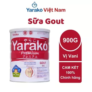 Sữa Cho Người Lớn YARAKO PREMIUM GOUT Hỗ Trợ Chuyên Biệt Cho Người Bệnh Gout Hộp 900g