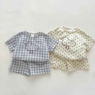 Bộ quần áo cộc tay Vịt Mũm Mĩm dễ thương cho bé 8-18kg