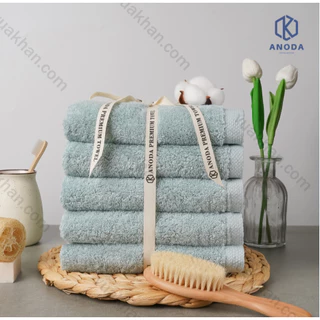 Khăn Xuất Hàn Khăn gội 40x80cm  Màu Xanh Mint -  100% Cotton cao cấp sợi chải kỹ Thấm Hút Không Ra Màu