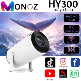 ⭐HY300⭐Máy chiếu mini HY300 Full HD android 11.0 Bluetooth 5.0 cho điện thoại máy chiếu phim Bảo hành 5 năm