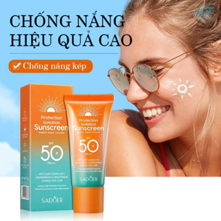 Kem chống nắng thoáng da mỏng nhẹ kiềm dầu SPF 50+ PA+++, dưỡng ẩm trắng da chống tia UV bảo vệ tối ưu