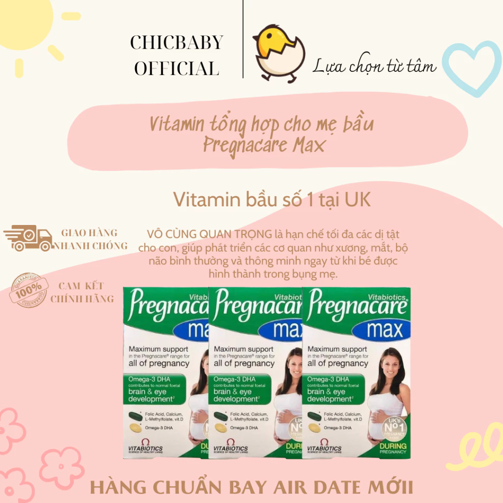 Bầu Anh Pregnacare Max vitamin tổng hợp cho bà bầu - UK