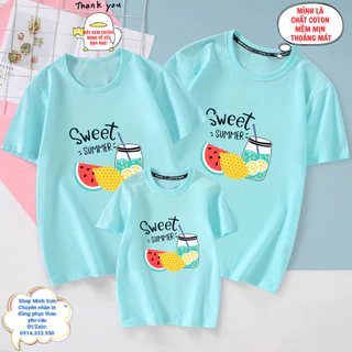 🍉🍋🍉 VIDEO ÁO GIA ĐÌNH SWEET SUMMER SIÊU ĐẸP, ÁO ĐI BIỂN CHẤT COTTON LOẠI 1 ĐỦ MÀU ĐỦ SIZE