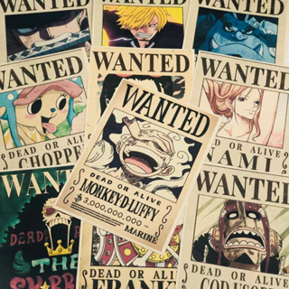 Set 10 tờ Poster A4,A5,A6 truy nã One Piece