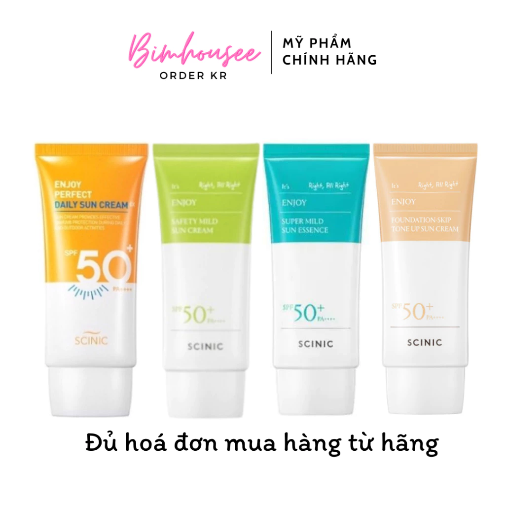 Kem chống nắng SCINIC Enjoy Super Safety Mild Perfect Daily Foundation Skip Sun Cream Nâng tone