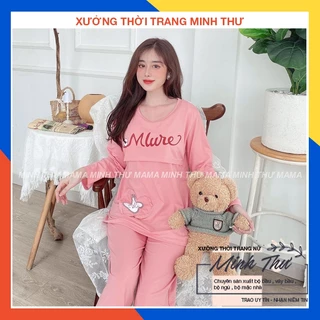 Bộ bầu - bộ sau sinh - cho con bú -( đô lật túi tim ) chất liệu coton - mềm - mát