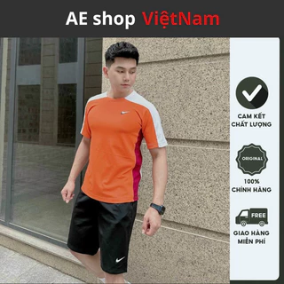 Bộ thể thao hè Nike Drifit phối 3 màu cực đỉnh chất gai lạnh cao cấp mẫu 2023.HDM-83862