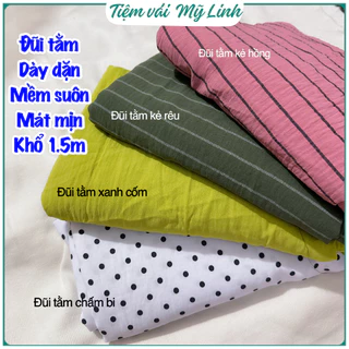 Vải đũi tằm xuất dư mềm mát dày dặn phù hợp may đồ bộ, váy áo,…Tiệm vải Mỹ Linh