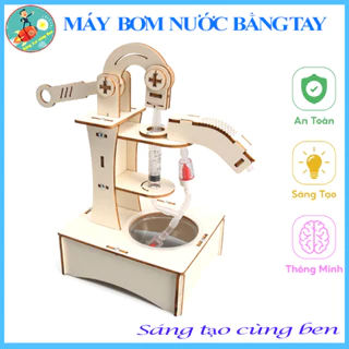 Đồ Chơi Stem - Bộ lắp ghép Bơm nước bằng tay DIY, Đồ chơi giáo dục sáng tạo an toàn cho bé, Stem Steam