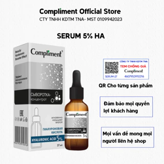 Serum cấp ẩm Compliment 5% HA Hyaluronic Acid 5%, B5 27ml