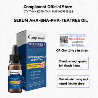 Serum Compliment AHA-BHA-PHA giảm mụn, mờ thâm, thu nhỏ lỗ chân lông trên da 27ml