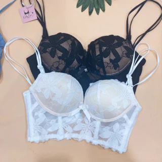 Bra corset ren cao cấp, có gọng nâng đẩy, bản to chống chảy xệ