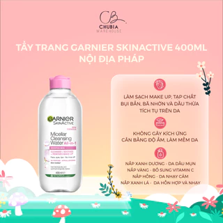 Nước Tẩy Trang Cho Mọi Loại Da Garnier Micellar Cleansing Water 400ml