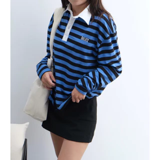 Áo Thun Sweat Shirt Sọc Xanh Délice