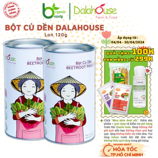 Bột Củ Dền Dalahouse - Bột Củ Dền Hữu Cơ Nguyên Chất Sấy Lạnh Dalahouse - Lon 120g