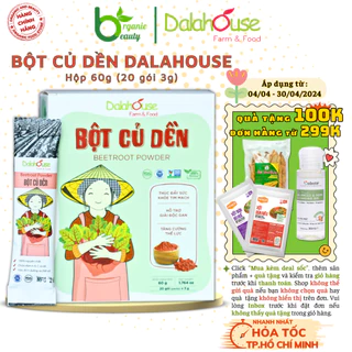 Bột Củ Dền Dalahouse - Bột Củ Dền Hữu Cơ Nguyên Chất Sấy Lạnh Dalahouse - Hộp 60g