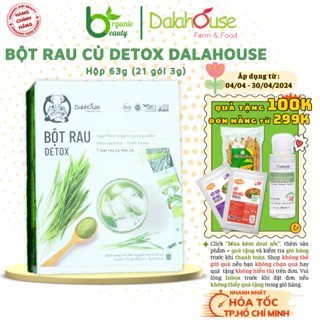 Combo Bột Rau Củ Detox - Bột Rau Hữu Cơ Thải Độc, Thanh Lọc Cơ Thể Dalahouse - Hộp 63g ( 21 gói)