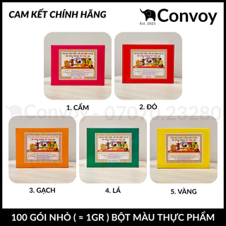 [ Rẻ Nhất ] Combo 100 Gói Nhỏ ( ≈ 1gr ) Bột Màu Thực Phẩm Mỹ Hoà Chính Hãng / Đảm Bảo Chất Lượng / Tuyệt Đối An Toàn