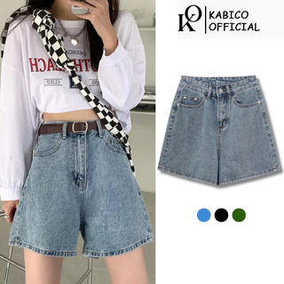 Quần short jean nữ cạp cao dáng ngắn, quần short KABICO kiểu dáng sexy_c44