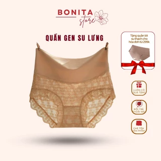 Quần Lót Nữ Lưng Cao Gen Bụng, Quần Gen Ren Phối Su Lưng chống hằn mông, thon gọn Bonita QR44