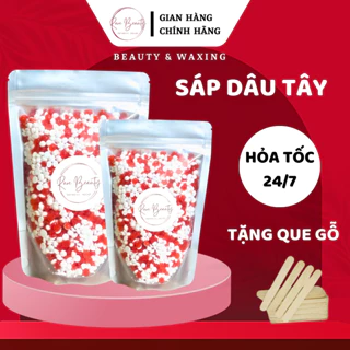 [TẶNG QUE] Sáp Wax Lông Sữa Dừa Mix Dâu Tây RARE BEAUTY Sáp Siêu Bám Lông Chuyên Dùng Wax Lông Tay, Wax Lông Nách